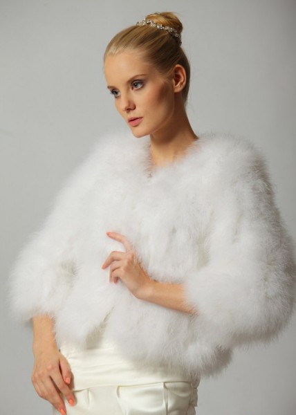 Шубка Піджак зі страусиного пір