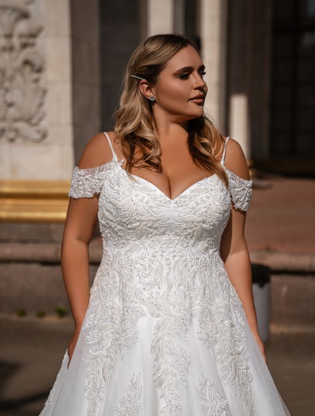Весільна сукня SN-190-Fallyn Big Size | Елана Весільна сукня SN-190-Fallyn Big Size