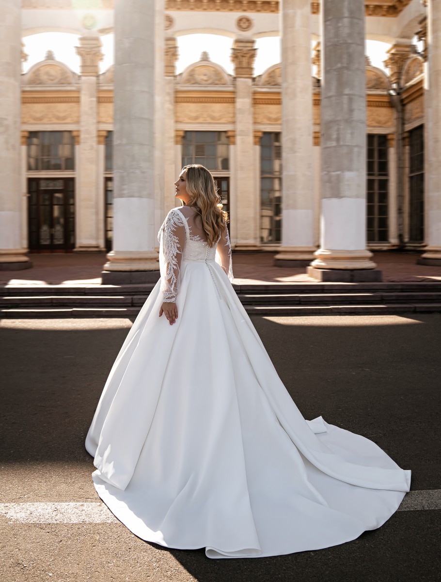 Весільна сукня SN-193-Famida Big Size - Фото 8