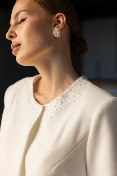 Шубка Піджак вишитий перлинами 012