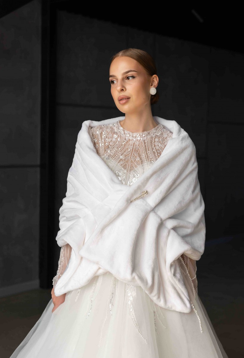 Шубка Хутряна накидка 001 - Фото 3