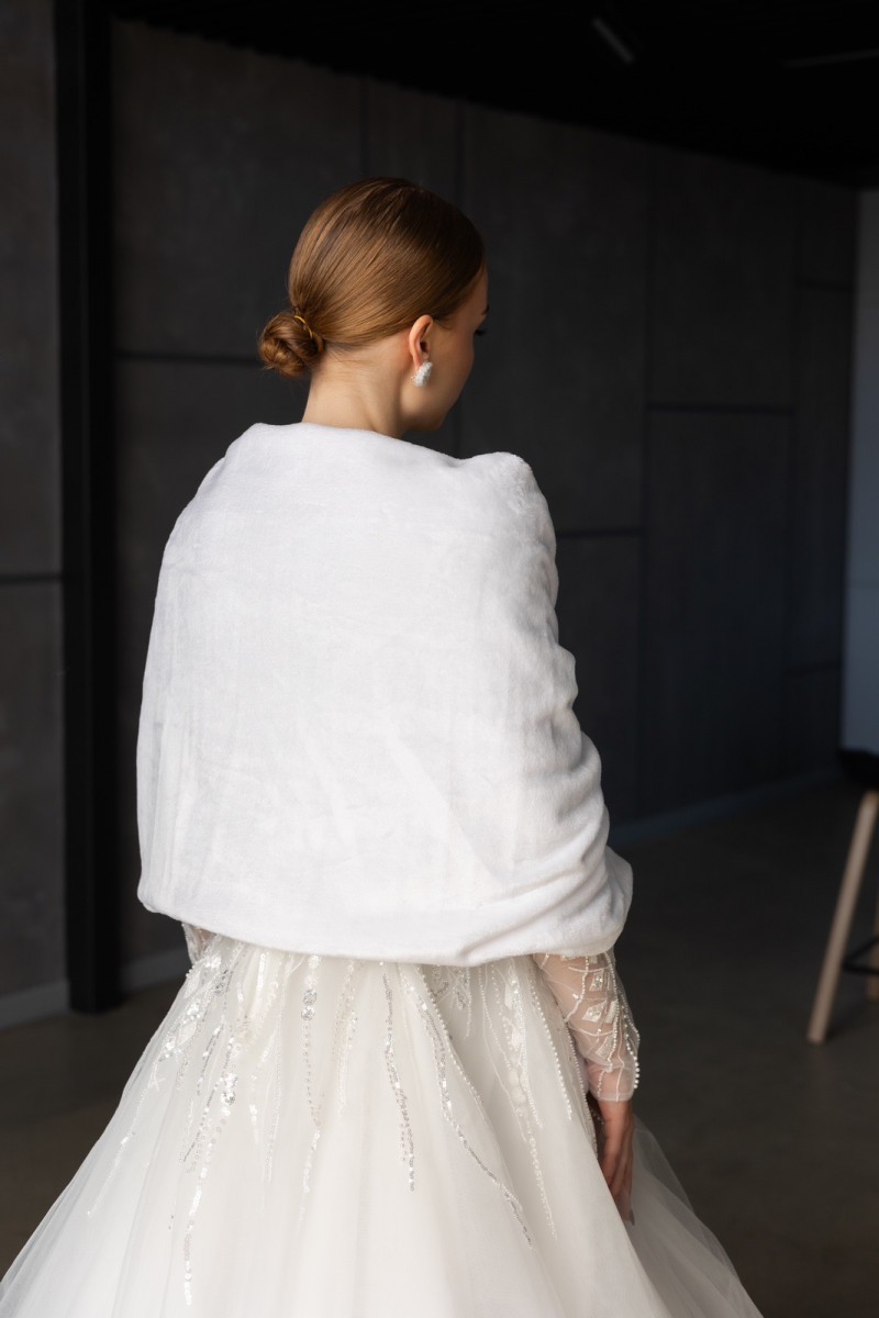 Шубка Хутряна накидка 001 - Фото 5