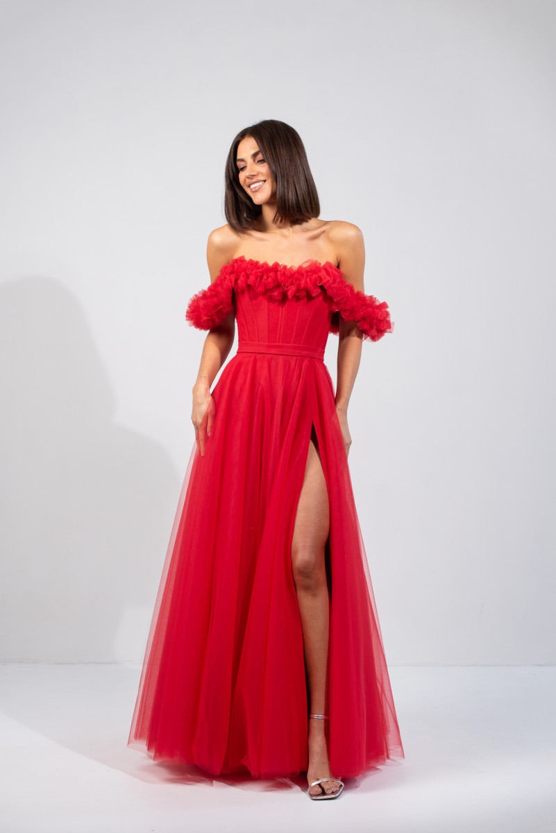 Випускна сукня 0-911 Red - Фото 4
